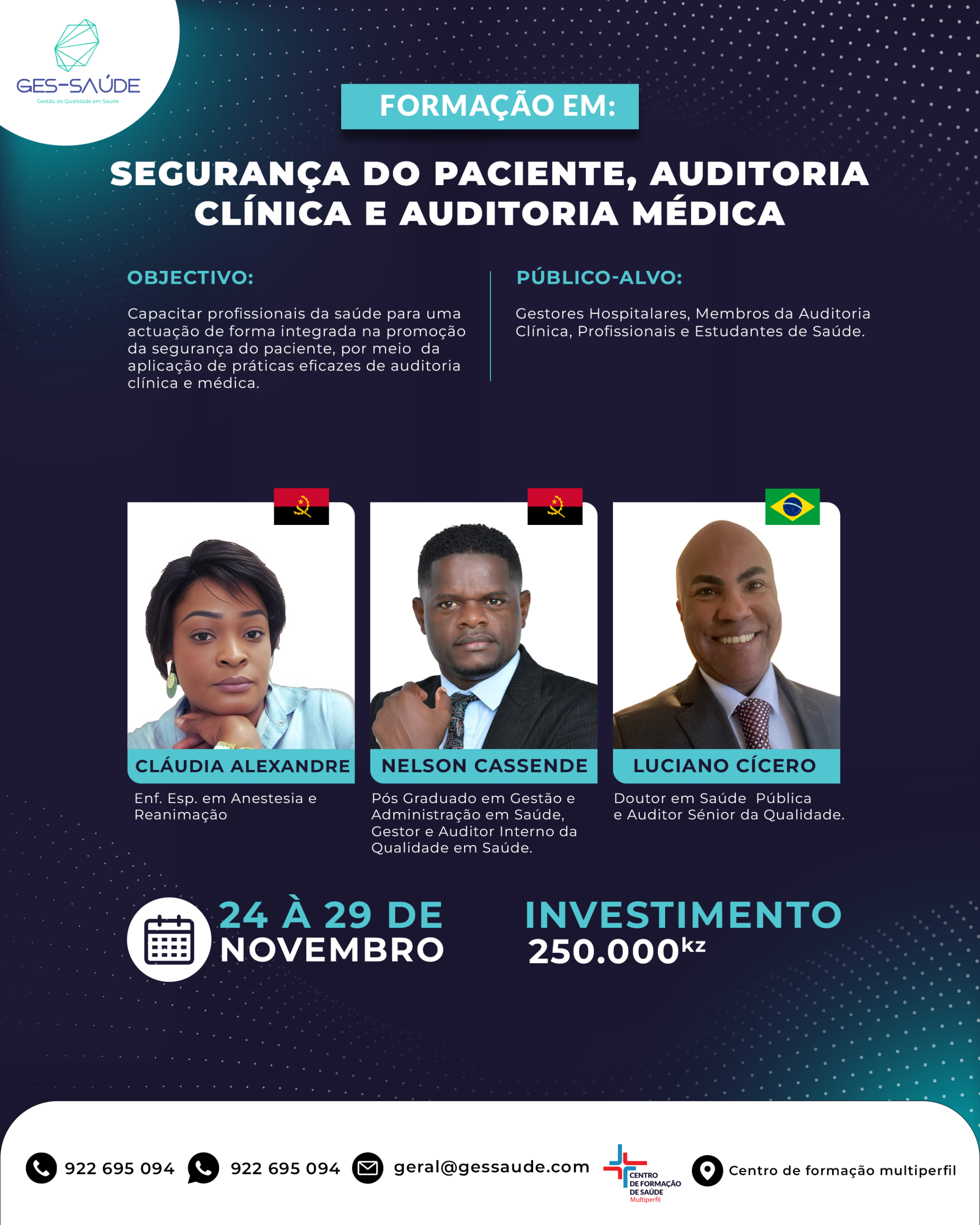 Formação de Segurança do Paciente, Auditoria Clínica e Auditoria Médica
